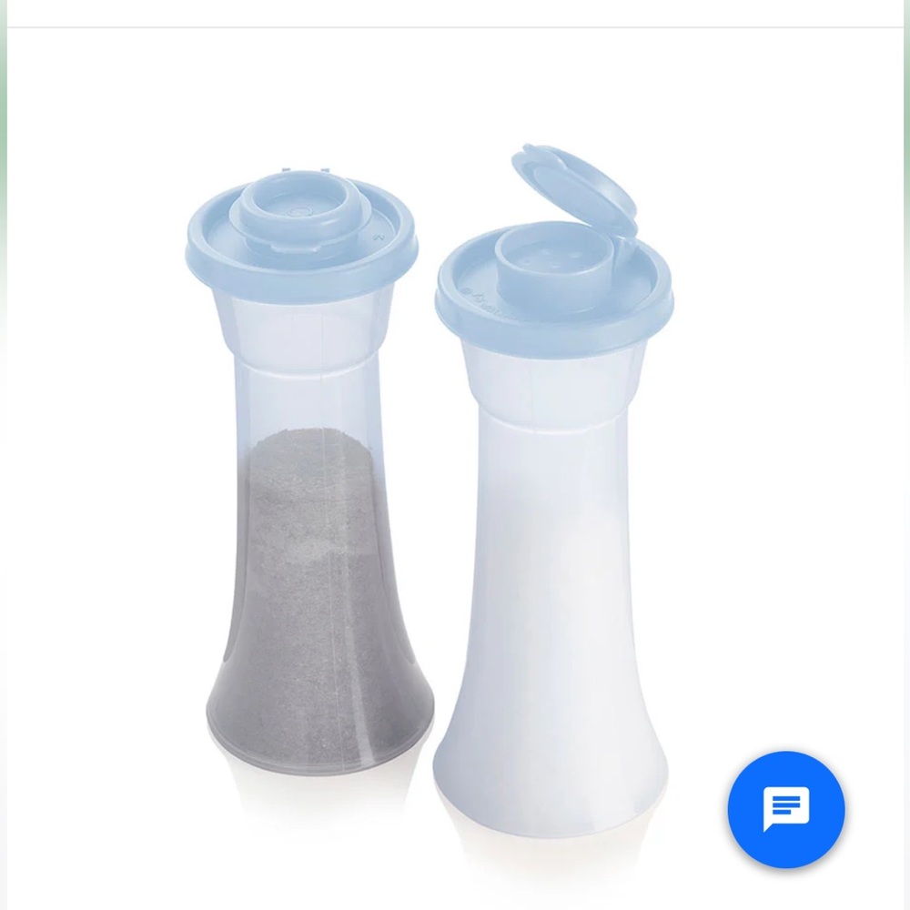 NEW LARGE HOURGLASS SALT AND PEPPER SHAKERS (ICELANDIC MIST)